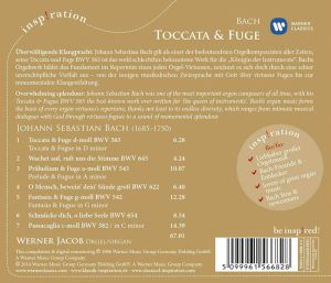 Werner Jacob - Bach: Toccata & Fuge (Best Loved Organ Works) [ CD ]