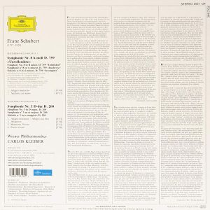 Schubert, F. - Symphony No.8 In B Minor, D.759 `Unfinished` & Symphony No.3 In D, D.200 (Vinyl) [ LP ]
