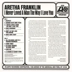 Aretha Franklin - I Never Loved A Man The Way I Love You (Vinyl) [ LP ]