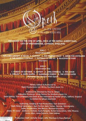 Opeth - In Live Concert At The Royal Albert Hall (2 x DVD-Video) [ DVD ]