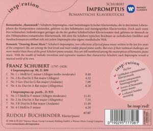 Rudolf Buchbinder - Schubert: Impromptus - Best Loved Piano Pieces [ CD ]