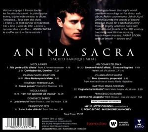 Jakub Jozef Orlinski - Anima Sacra - Sacred Baroque Arias By Caldara, Porpora, Zelenca, Etc. [ CD ]