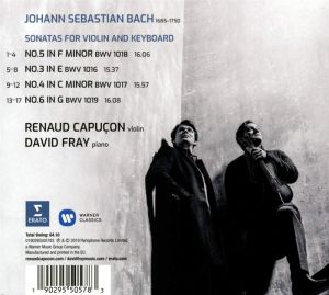 Renaud Capucon & David Fray - Bach: Sonatas For Violin & Keyboard No. 3-6 [ CD ]