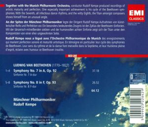 Rudolf Kempe - Beethoven: Symphonies 7 & 8 [ CD ]