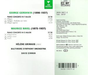 Helene Grimaud - Gershwin & Ravel Piano Concertos [ CD ]