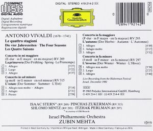 Vivaldi, A. - The Four Seasons [ CD ]
