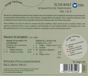 Schubert, F. - Romantic Symphonies No.1 & 8 [ CD ]