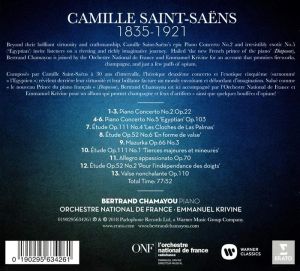 Bertrand Chamayou - Saint-Saens: Piano Concertos No.2 & 5, Pieces For Solo Piano [ CD ]