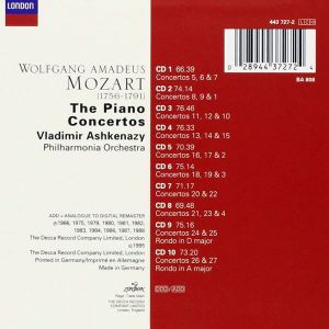 Vladimir Ashkenazy, Philharmonia Orchestra - Mozart: The Piano Concertos (10CD box) [ CD ]