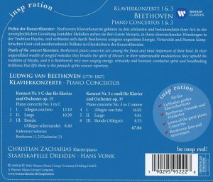Christian Zacharias - Beethoven: Piano Concertos No.1 & 3 [ CD ]