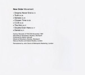 New Order - Movement (Limited Collectors Edition) (2CD) [ CD ]