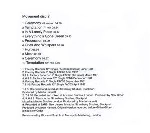 New Order - Movement (Limited Collectors Edition) (2CD) [ CD ]