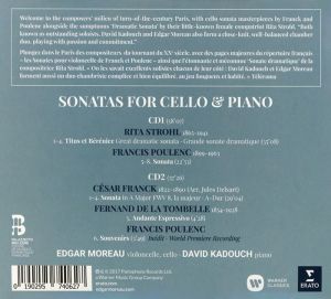 Edgar Moreau - Cello Sonatas: Franck, Strohl, Poulenc, La Tombelle (2CD) [ CD ]