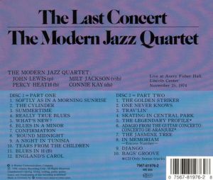 The Modern Jazz Quartet - The Complete Last Concert (2CD) [ CD ]