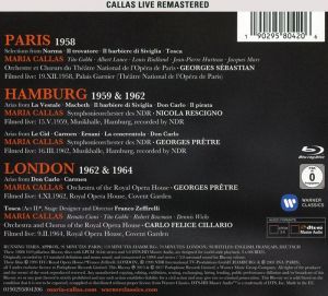 Maria Callas - Maria Callas In Concert: Paris 1958, Hamburg 1959 & 1962, London 1962 & 1964 (3 x Blu-Ray)