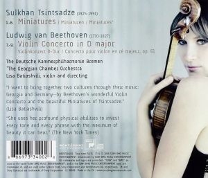 Lisa Batiashvili - Beethoven: Violin Concerto & Tsintsadze: Miniatures [ CD ]