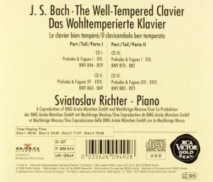 Sviatoslav Richter - Bach: The Well-Tempered Clavier, Books 1 & 2 (4CD)