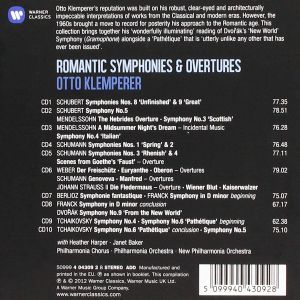 Otto Klemperer - Romantic Symphonies & Overtures (10CD Box)