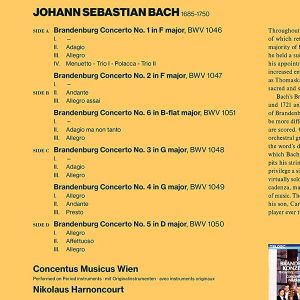 Nikolaus Harnoncourt - Bach: Brandenburg Concertos Nos. 1-6 (2 x Vinyl) 