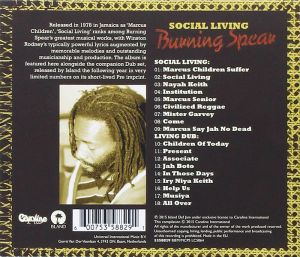 Burning Spear - Social Living / Living Dub [ CD ]