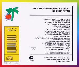 Burning Spear - Marcus Garvey / Garvey's Ghost [ CD ]