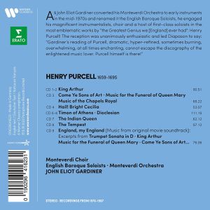 John Eliot Gardiner - Purcell: King Arthur, Music For Queen Mary… (9CD box)