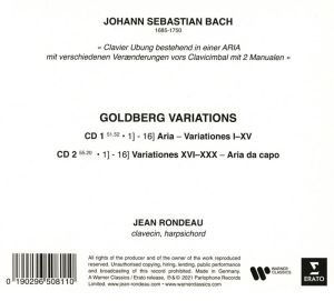Jean Rondeau - Bach: Goldberg Variations (2CD)