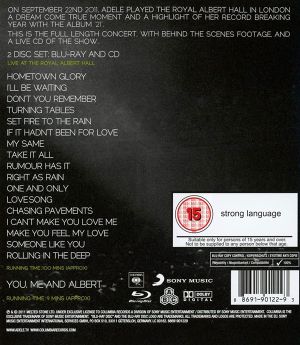 Adele - Live At The Royal Albert Hall (Blu-Ray with CD)