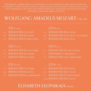 Elisabeth Leonskaja - Mozart: Complete Piano Sonatas (6CD box)