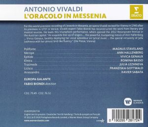 Fabio Biondi, Europa Galante - Vivaldi: L'Oracolo In Messenia (2CD)