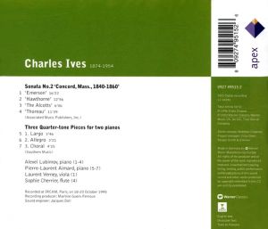 Alexei Lubimov, Pierre-Laurent Aimard - Charles Ives: Piano Sonata No.2 'Concord' & Three Quarter-Tone Pieces [ CD ]