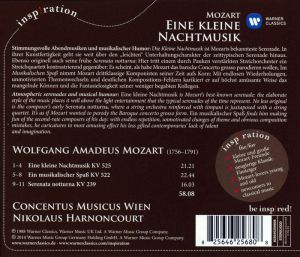 Nikolaus Harnoncourt, Concentus Musicus Wien -  Mozart: Eine Kleine Nachtmusik [ CD ]