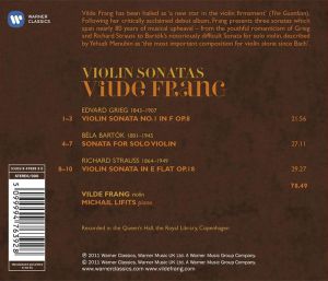 Vilde Frang - Bartok, Grieg & Richard Strauss: Violin Sonatas [ CD ]