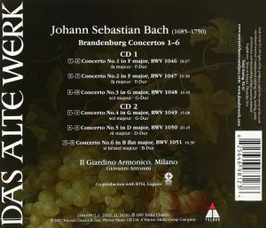 Il Giardino Armonico - Bach: Complete Brandenburg Concertos No.1-6 (2CD)