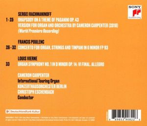 Cameron Carpenter - Rachmaninoff: Rhapsody on a Theme of Paganini & Poulenc: Organ Concerto [ CD ]