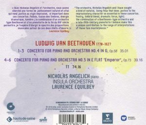 Nicolas Angelich - Beethoven: Piano Concertos No.4  & No.5 'Emperor' [ CD ]