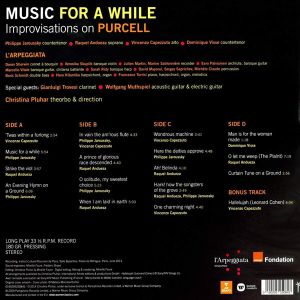 Christina Pluhar - Music For A While - Inprovisations On Purcell (L'Arpeggiata, Philippe Jaroussky) (2 x Vinyl)