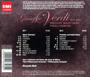 Riccardo Muti - Verdi: Preludes, Ballet Music & Opera Choruses (2CD)