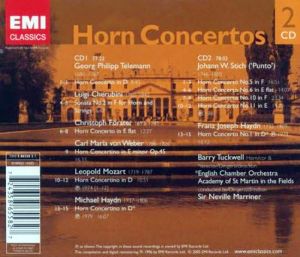 Neville Marriner, English Chamber Orchestra - Telemann, Cherubini, Weber, Mozart: Horn Concertos (2CD)