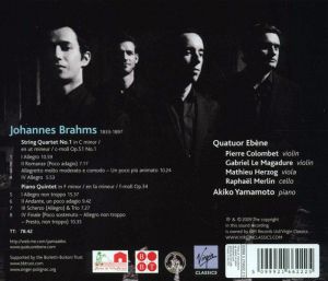 Quatuor Ebene, Akiko Yamamoto - Brahms: String Quartet No.1 & Piano Quintet (Enhanced CD) [ CD ]