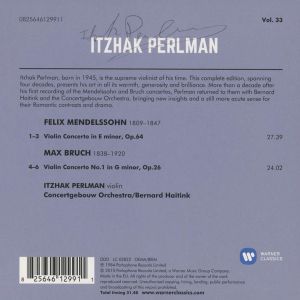 Itzhak Perlman - Mendelssohn & Bruch: Violin Concertos [ CD ]