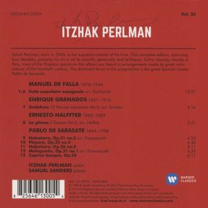 Itzhak Perlman - The Spanish Album - De Falla, Granados, Sarasate [ CD ]
