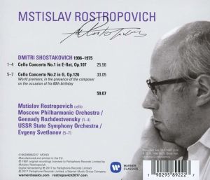 Mstislav Rostropovich - Shostakovich: Cello Concerto No.1 & No.2 [ CD ]