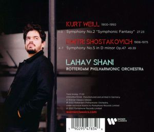 Lahav Shani, Rotterdam Philharmonic Orchestra - Weill: Symphony No.2 & Shostakovich: Symphony No.5 (CD)