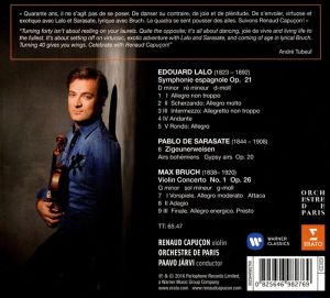 Renaud Capucon - Lalo: Symphonie Espagnole, Sarasate: Zigeunerweisen & Bruch: Violin Concerto No.1 [ CD ]