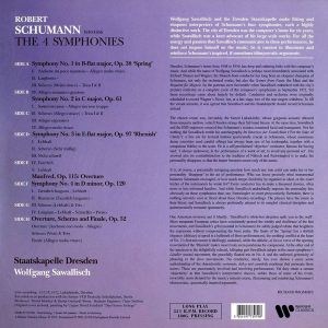 Wolfgang Sawallisch, Staatskapelle Dresden - Schumann: The Four Symphonies, Overture, Scherzo And Finale (4 x Vinyl)