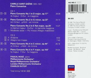 Philharmonia Orchestra, London Symphony Orchestra, Charles Dutoit - Saint-Saens: Piano Concertos 1-5 (2CD)