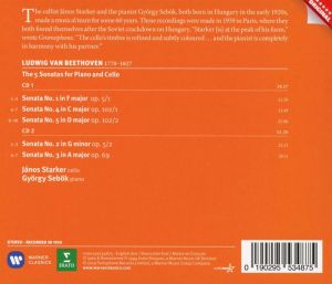 Janos Starker, Gyorgy Sebok - Beethoven: Sonatas For Cello & Piano (2CD)