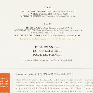 Bill Evans Trio - Waltz For Debby (Limited Edition + 1 bonus track) (Vinyl)