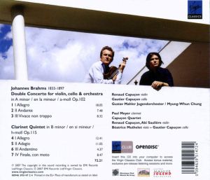 Renaud Capucon, Gautier Capucon - Brahms: Double Concerto For Violin, Cello & Orchestra, Clarinet Quintet (Enhanced CD) [ CD ]